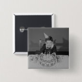 Geburtstags-Kuchen Button (Vorne & Hinten)