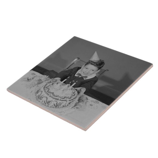 Geburtstags-Kuchen Fliese (Seite)