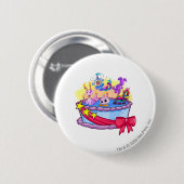 Geburtstags-Kuchen-Gruppen-Schuss Button (Vorne & Hinten)
