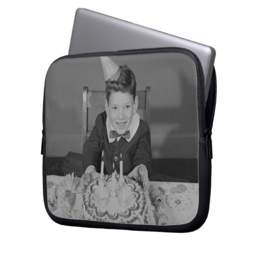 Geburtstags-Kuchen Laptopschutzhülle (Vorderseite Links)
