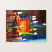 Geburtstags-Kuchen mit Kerzen Puzzle (Horizontal)