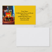 Geburtstags-Kuchen mit Kerzen Visitenkarte (Vorne/Hinten)