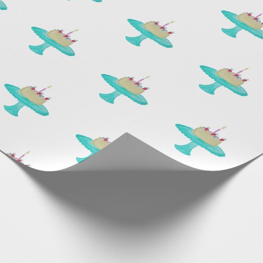 Geburtstags-Kuchen-Packpapier Geschenkpapier (Ecke)
