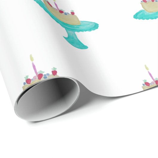 Geburtstags-Kuchen-Packpapier Geschenkpapier (Rolleneckpunkt)