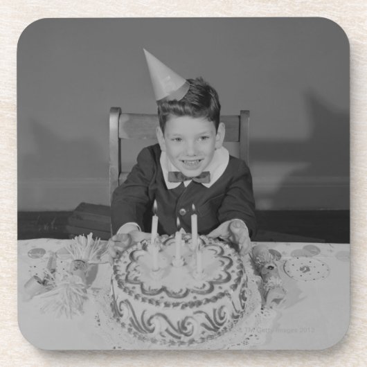 Geburtstags-Kuchen Untersetzer (Vorderseite)