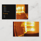 Geburtstags-Kuchen-Visitenkarten Visitenkarte (Vorne/Hinten)