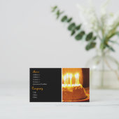 Geburtstags-Kuchen-Visitenkarten Visitenkarte (Stehend Vorderseite)