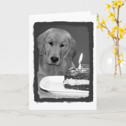 Geburtstags-Kuchen-Wartezeit Karte (Gelbe Blume)