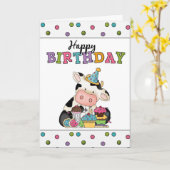 Geburtstags-Kuh-Grußkarte Karte (Gelbe Blume)