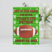 Geburtstags-kundenspezifisches Fußball-Party Einladung (Stehend Vorderseite)