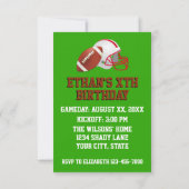 Geburtstags-kundenspezifisches Fußball-Party Einladung (Rückseite)