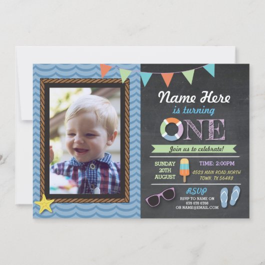 Geburtstags-laden erstes einladung (Vorderseite)