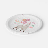 Geburtstags-Lama Pappteller (Schrägansicht)