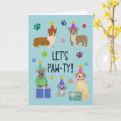 Geburtstags-Lassend Hunde Karte (Gelbe Blume)