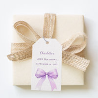 Geburtstags-lavendel-schleife zum selber beschrift