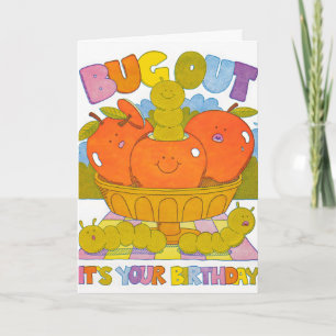 Geburtstags-Letterpress-Karte 'Bug Out' Karte