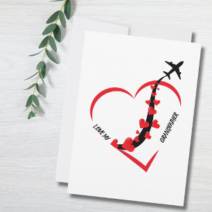 Geburtstags-Liebe mein Großvater Flugzeug Herzlich Feiertagskarte