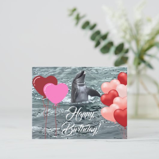 Geburtstags-Liebe Postkarte (Stehend Vorderseite)