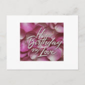 Geburtstags-Liebe Postkarte (Vorderseite)
