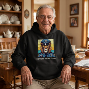 Geburtstags-Löwe-Geschenk für Polizeibeamte Vater Hoodie