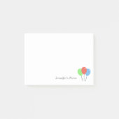Geburtstags-Luftballons Post-it Klebezettel (Vorderseite)