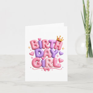 Geburtstags Mädchen Ballon Buchstaben PNG Süße r Einladung