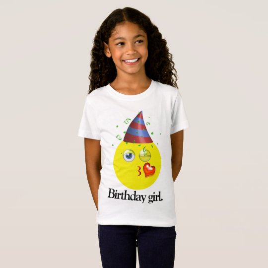 Geburtstags-Mädchen Emoji T-Shirt