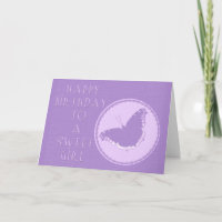 Geburtstags-Mädchen-Gruß-Karte - Trauer-Mantel