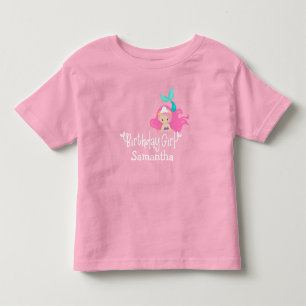 Geburtstags Mädchen Meerjungfrau Alter Benutzerdef Kleinkind T-shirt