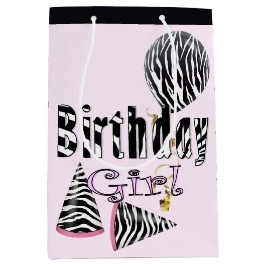 Geburtstags-Mädchen Mittlere Geschenktüte (Vorderseite)