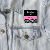 Geburtstags-Mädchenmoderner Button (Beispiel)