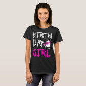 Geburtstags-Mädchenpenguin-Rosa-T - Shirt (Vorne ganz)