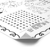 Geburtstags-Malmatte für Gartenwanzen Poster (Ecke)