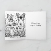 Geburtstags-Märchen und Magische Farbseiten Karte (Innenseite)