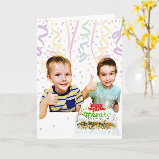 Geburtstags Monat Grußkarte Karte (Gelbe Blume)