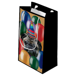 Geburtstags-Mopshundegeschenktasche Kleine Geschenktüte