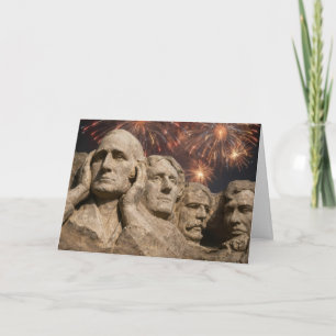 Geburtstags-Mount-Rushmore-Humor mit Feuerwerk Karte