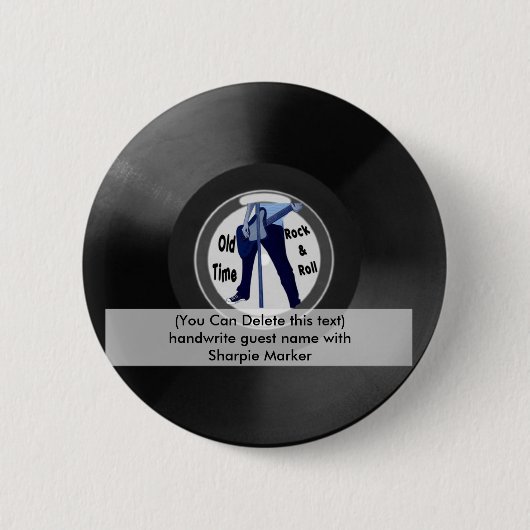 Geburtstags-NamensButton bevorzugt Retro Button (Vorderseite)