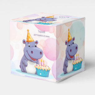Geburtstags-Nilpferd-Geschenkbox Geschenkschachtel