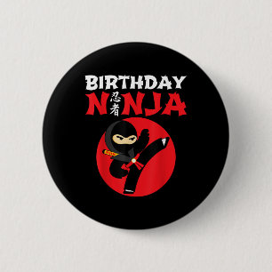 Geburtstags-Ninja - Kinder-Ninja-Geburtstagsfeier Button