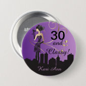 Geburtstags-oder des Junggeselinnen-Abschieds-| Button (Vorne & Hinten)