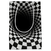 Geburtstags-Optische Täuschung Schwarzes Loch Mittlere Geschenktüte (Vorderseite)