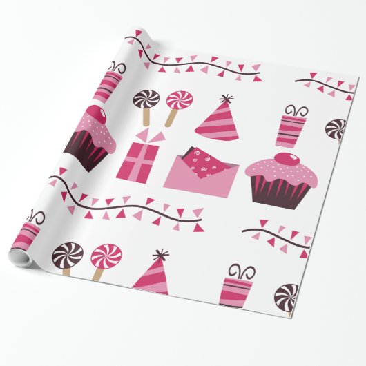 Geburtstags-Packpapier Geschenkpapier (Ungerollt)