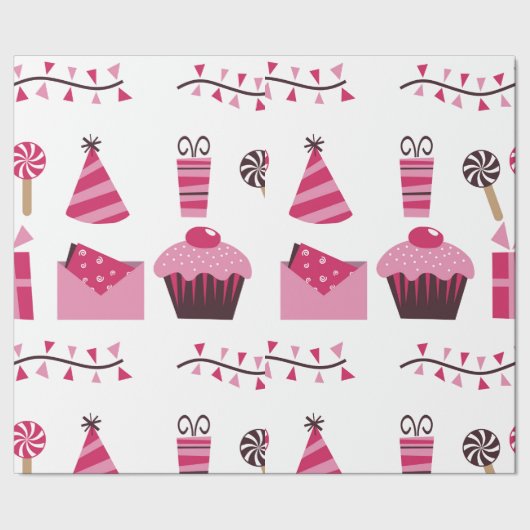 Geburtstags-Packpapier Geschenkpapier (Saum)