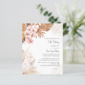 Geburtstags-Pampas-Gras-Party Einladung (Stehend Vorderseite)