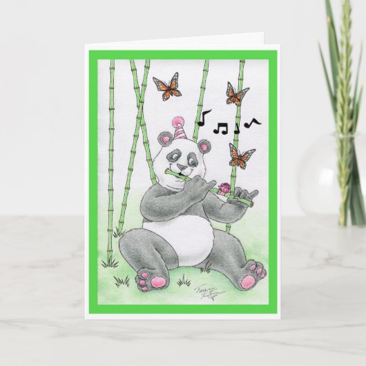 Geburtstags-Panda-Bär Karte (Vorderseite)