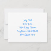 Geburtstags-Panda Einladung (Rückseite)