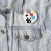 Geburtstags-Panda mit Ballonen Button (Beispiel)