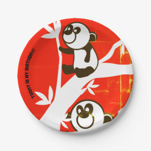 Geburtstags Pandas Pappteller