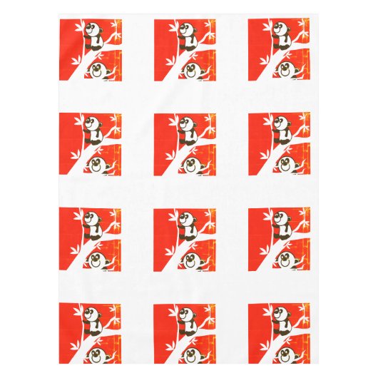 Geburtstags Pandas Tischdecke (Vorderseite)
